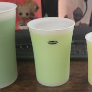 3-Piece Measuring Cup Beaker Set with Lids Chef'n SleekStor Pinch+Pour Nesting